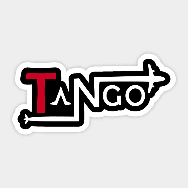 TANGO Aviation Phonetic Alphabet Pilot Airplane Sticker by For HerHim